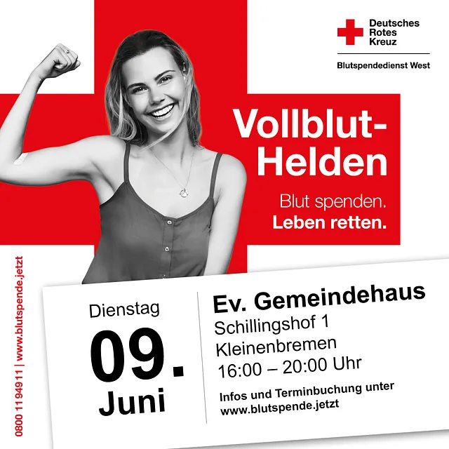 Blutspendetermin DRK 09.06.2026